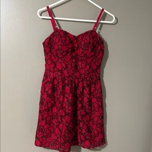 Lily Rose Red and Black Spaghetti Strap Sundress